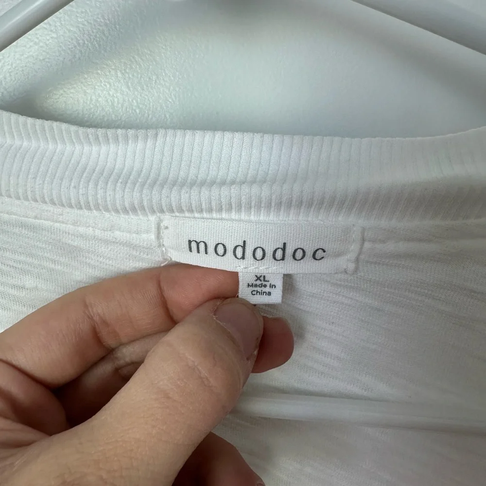Mododoc Women's Cardigan Cotton Sweater - Picture 2 of 4